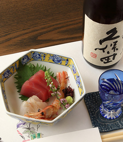 刺身と日本酒